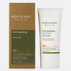 MARY&MAY Крем солнцезащитный увлажняющий CICA Soothing Sun Cream SPF50+ PA++++