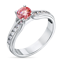 Кольцо из белого золота э0912кц09150600_pink ЭПЛ Даймонд