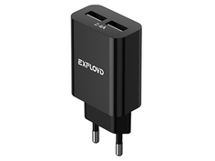 Зарядное устройство Exployd Easy 2xUSB 2.4A Black EX-Z-1420