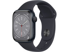 Умные часы APPLE Watch Series 8 GPS 41mm Midnight Aluminum Case with Midnight Sport Band - M/L
