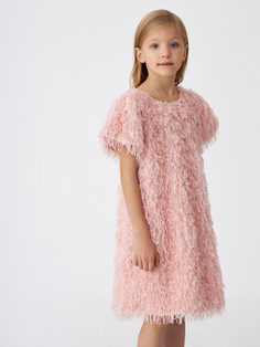 Платье из перьев для девочек (розовый, 104) Sela
