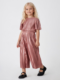 Комбинезон с эффектом металлик для девочек (розовый, 128) Sela