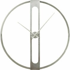 Часы настенные Зажим, 107 х 107 х 15 см, серебряные NO Brand