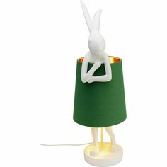 Лампа настольная Кролик, 23 х 68 х 26 см, белая/зеленая NO Brand