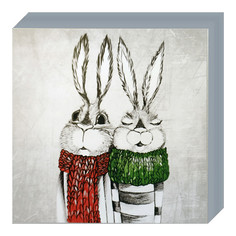 Салфетки с дизайном салфетки BOUQUET Кролики 3-слойные 24х24см 25шт