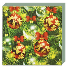 Салфетки с дизайном салфетки BOUQUET Украшение на новогоднюю ель 3-слойные 33х33см 20шт