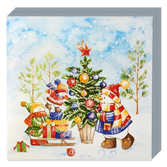 Салфетки с дизайном салфетки BOUQUET Украшение новогодней ели 3-слойные 33х33см 20шт
