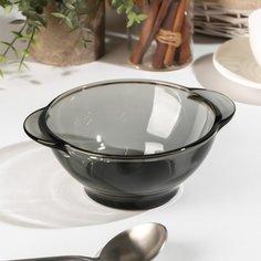 Бульонница стекло, 510 мл, с ушками, Basilico, дымчатая, 62507-12