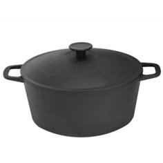 Кастрюля чугун, 3 л, с крышкой, крышка чугун, Биол, 0803