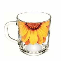 Кружка стекло, 200 мл, Green Tea Георгин желтый, ОСЗ, С1335 1/2 Osz