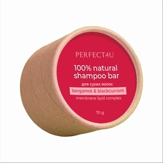 Шампуни PERFECT4U Натуральный твердый шампунь «Бергамот и черная смородина» для сухих и нормальных волос 70