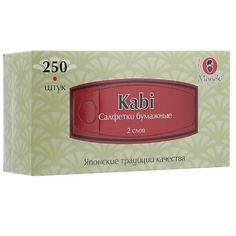 Бумажные носовые платки MANEKI Салфетки бумажные Kabi 2 слоя 250