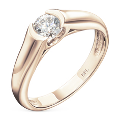 Кольцо из красного золота с бриллиантом э0201кц06210863 ЭПЛ Даймонд