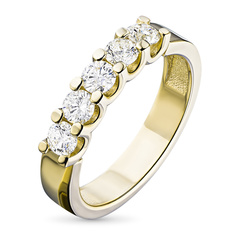 Кольцо из желтого золота с бриллиантами э0301кц10169900 ЭПЛ Даймонд