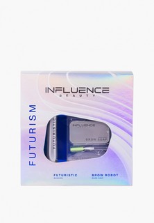 Набор для макияжа глаз Influence Beauty подарочный, Тушь FUTURISTIC + Средство для фиксации бровей BROW ROBOT, для футуристичного образа, 9 мл + 10 г