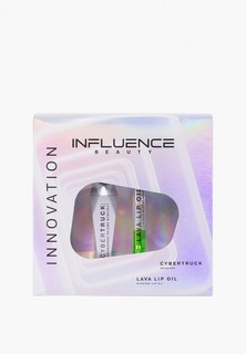 Набор косметики Influence Beauty подарочный, Тушь CYBERTRUCK + Двухфазное масло для губ LAVA LIP OIL, для пленительного образа и роскошного ухода, 14 мл + 6 мл