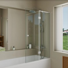 Шторка для ванны 90 см D&K Matrix DG1109001 прозрачное