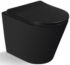 Приставной безободковый унитаз с сиденьем микролифт SantiLine SL-5020MB