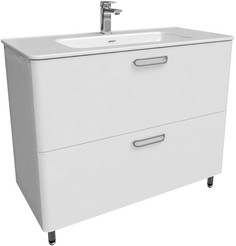 Тумба с раковиной белый глянец 100 см IDDIS Brick BRI10WFi95K