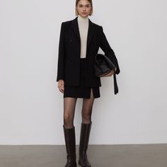 Юбка мини из костюмной шерсти 12 STOREEZ