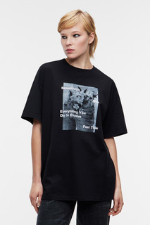 Футболка oversize хлопковая с принтом Befree