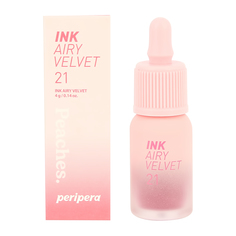 Помада для губ PERIPERA INK AIRY VELVET жидкая тон 21 fluffy peach