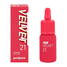 Помада для губ PERIPERA PERIPERA INK VELVET жидкая тон 21 vitality coral red