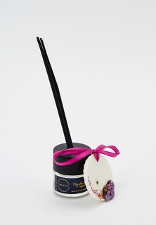 Набор ароматический Divachi "Розовый сорбет", Диффузор с фибровыми палочками + Восковое саше "Цветочный букет"