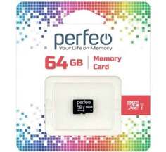 Карта памяти microSDXC 64Gb Perfeo Class 10 UHS-I U1
