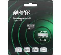 Карта памяти microSDXC 64Gb Hiper Tucana UHS-I U3