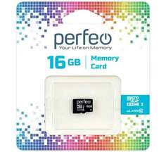 Карта Памяти microSDHC 16Gb Perfeo Class 10 UHS-I U1