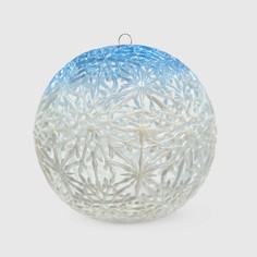 Шар новогодний Acro бело-голубой 20 см