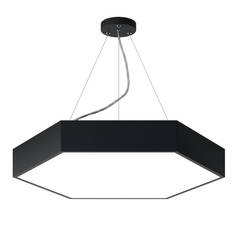 Светильник Подвесной светодиодный cветильник Geometria ЭРА Hexagon SPO-121-B-40K-038 38Вт 4000К черный Б0050551 ERA