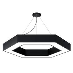 Светильник Подвесной светодиодный cветильник Geometria ЭРА Hexagon SPO-124-B-40K-051 51Вт 4000К черный Б0050557 ERA