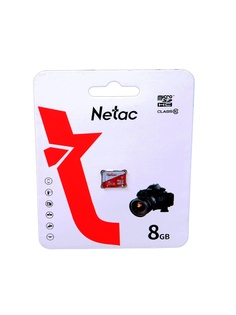 Карта памяти 8Gb - Netac MicroSD P500 Eco Class 10 NT02P500ECO-008G-S
