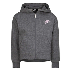 Детская толстовка Club Fleece High Low Full Zip Hoodiea Nike
