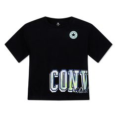 Подростковая футболка Короткая подростковая футболка Tie Dye Wrap Boxy Crop Tee Converse