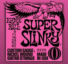 2223 Super Slinky Nickel Wound Electric Guitar Strings - 9-42 Gauge Ernie Ball