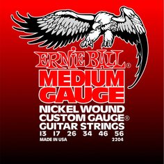 2204 Medium Nickel Wound w/ wound G Electric Guitar Strings - 13-56 Gauge Ernie Ball