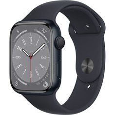 Смарт-часы Apple Watch Series 8 45 мм тёмная ночь, спортивный ремешок