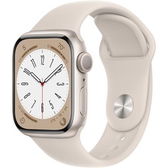 Смарт-часы Apple Watch Series 8 45 мм сияющая звезда, спортивный ремешок