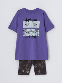 Пижама с принтом Naruto для девочек (фиолетовый, 122-128) Sela