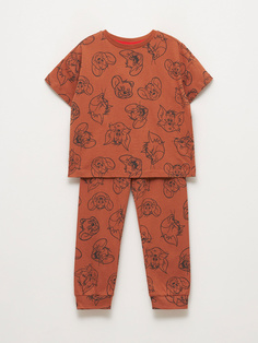Пижама с принтом Tom and Jerry для мальчиков (коричневый, 104-110) Sela