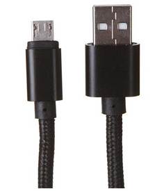 Кабель Media Gadget USB - MicroUSB 2A 1.0m Black MGC004TBK