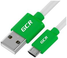 Кабель GCR QC 1.0m MicroUSB, быстрая зарядка, белый GCR-52478 Green Connect