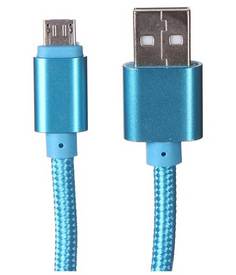 Кабель Media Gadget USB - MicroUSB 2A 1.0m Blue MGC007TBL