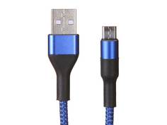 Кабель Media Gadget USB - MicroUSB 2A 1.0m Blue MGC022NBL