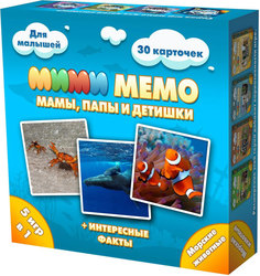 Настольная игра Нескучные игры Ми-Ми-Мемо Морские животные 8053