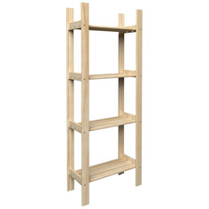 Стеллажи-конструктор из массива дерева стеллаж ЛЦ-4 4 полки 159х63х28см хвоя