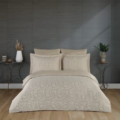 Постельное белье евростандарт, простыня 240х260 см, 2 наволочки 70х70 см, 2 наволочки 50х70 см, пододеяльник 200х220 см, Karteks, сатин-жаккард, Marlen SJM-014